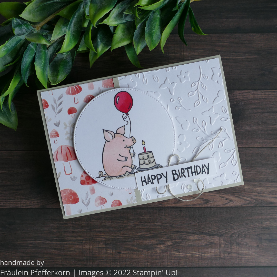 Dual Fold Card, This Birthday Piggy